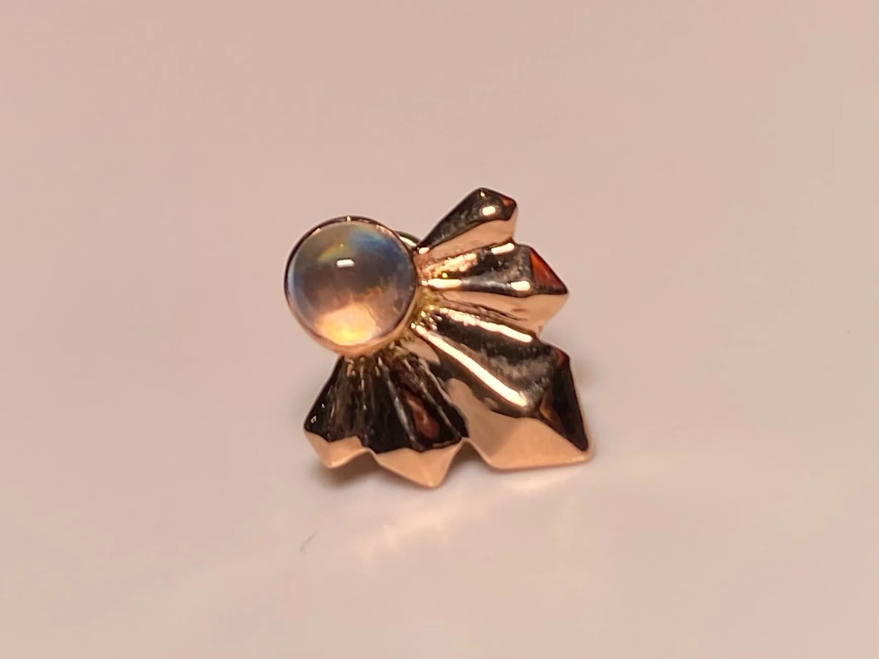 14kt Gold Crystal Fans. Handmade beauty