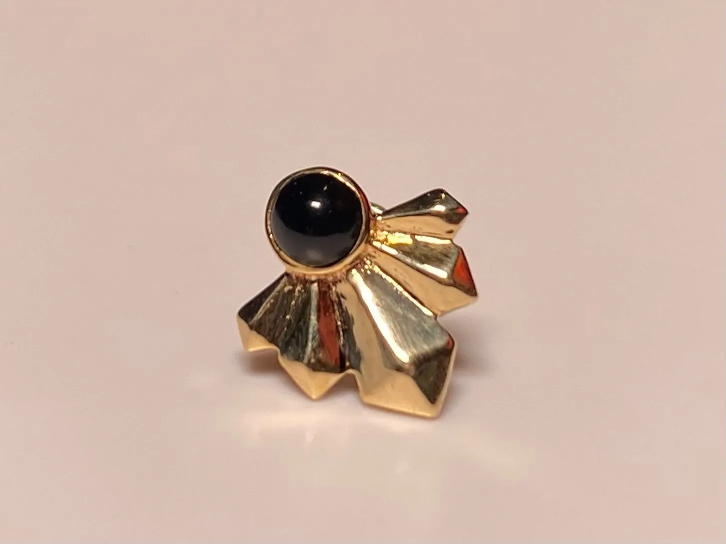 14kt Gold Crystal Fans. Handmade beauty