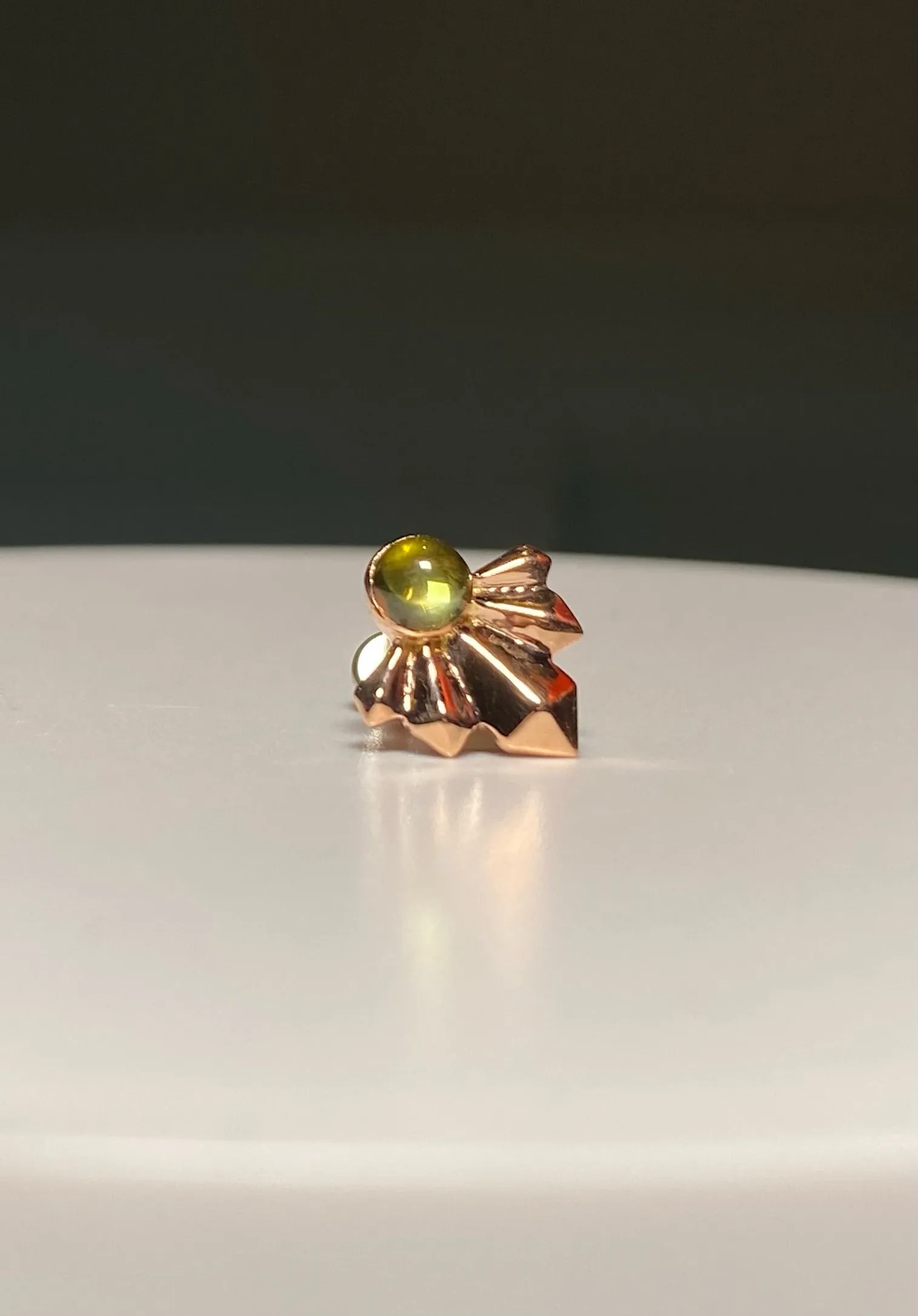 14kt Gold Crystal Fans. Handmade beauty