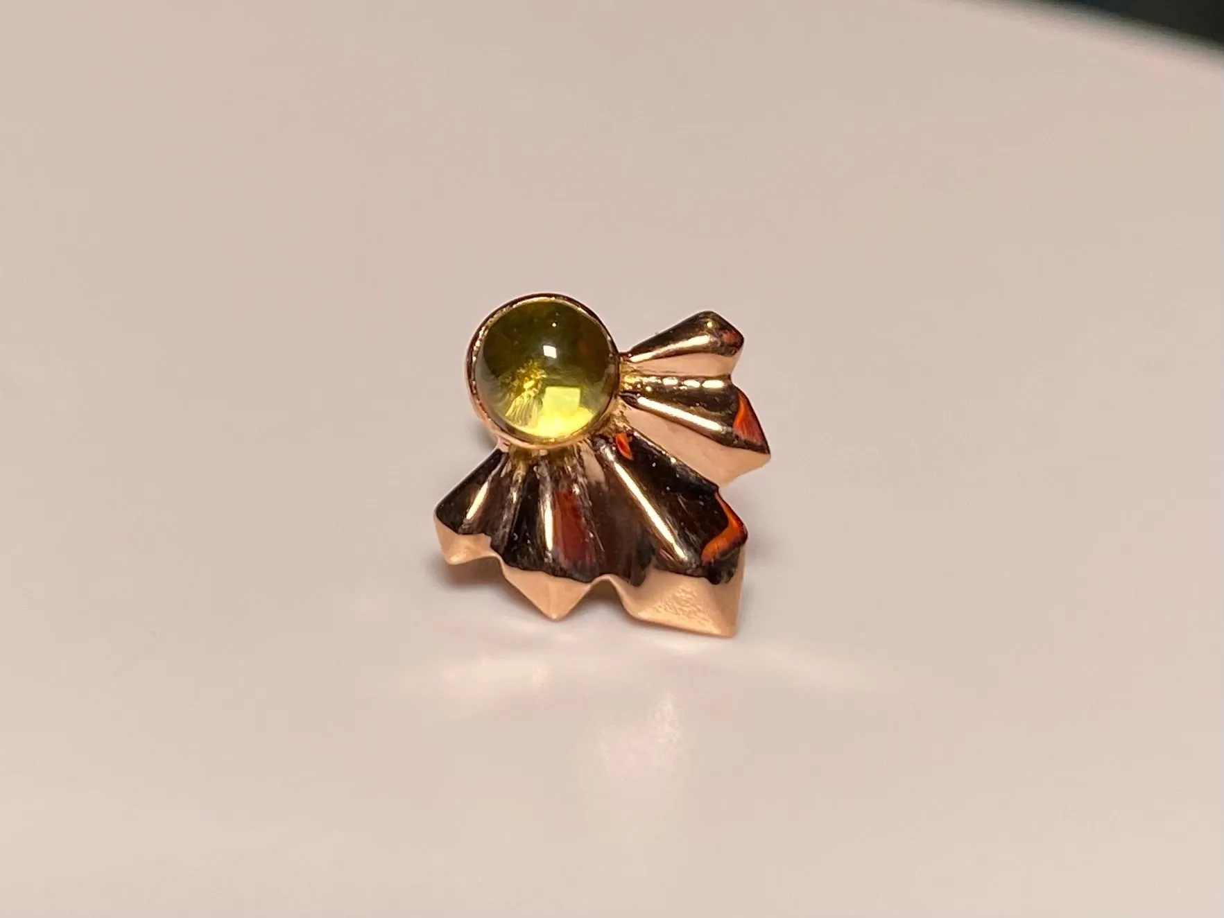 14kt Gold Crystal Fans. Handmade beauty