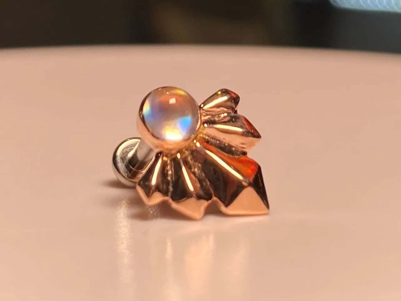 14kt Gold Crystal Fans. Handmade beauty