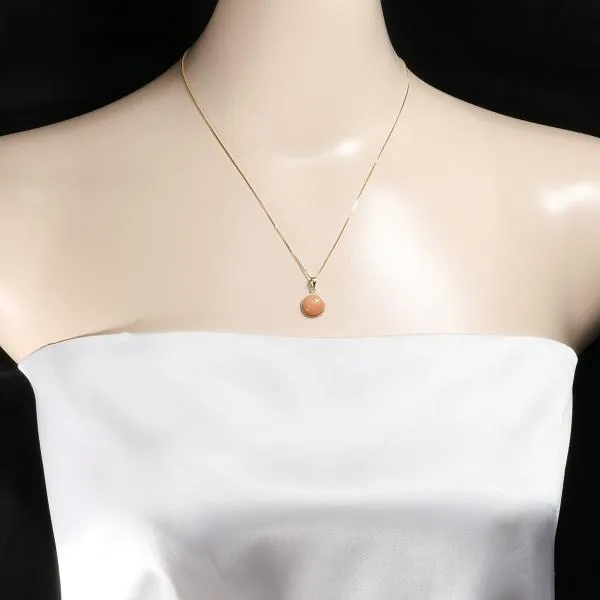 18K Yellow Gold Coral Necklace