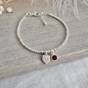 18th Birthday Milestone Gift, Dainty Bracelet with Cubic Zirconia Birthstone