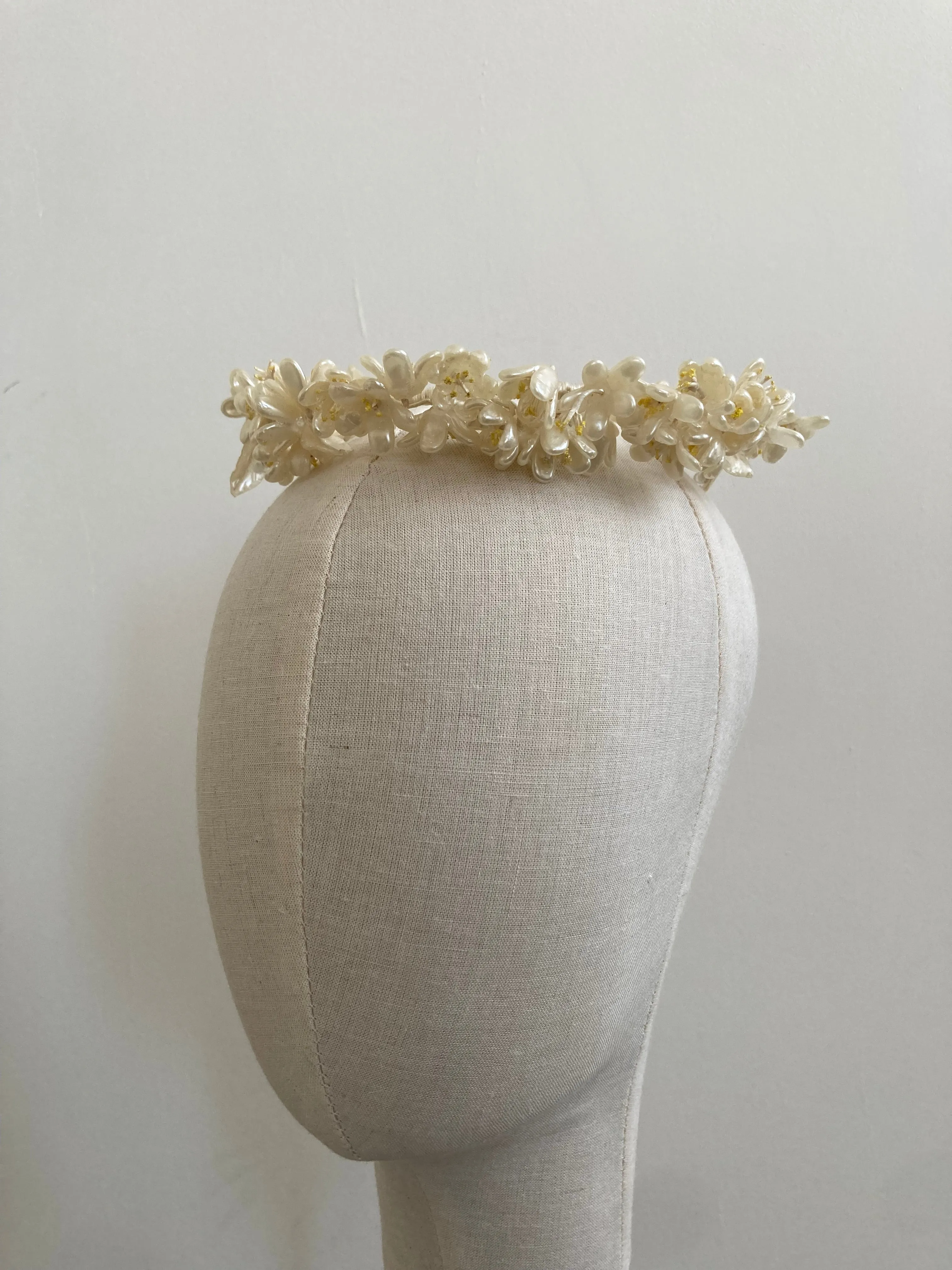 1930s Wax Flower Tiara in Orange Blossom