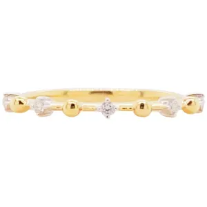 Alternating Diamond Stackable Ring