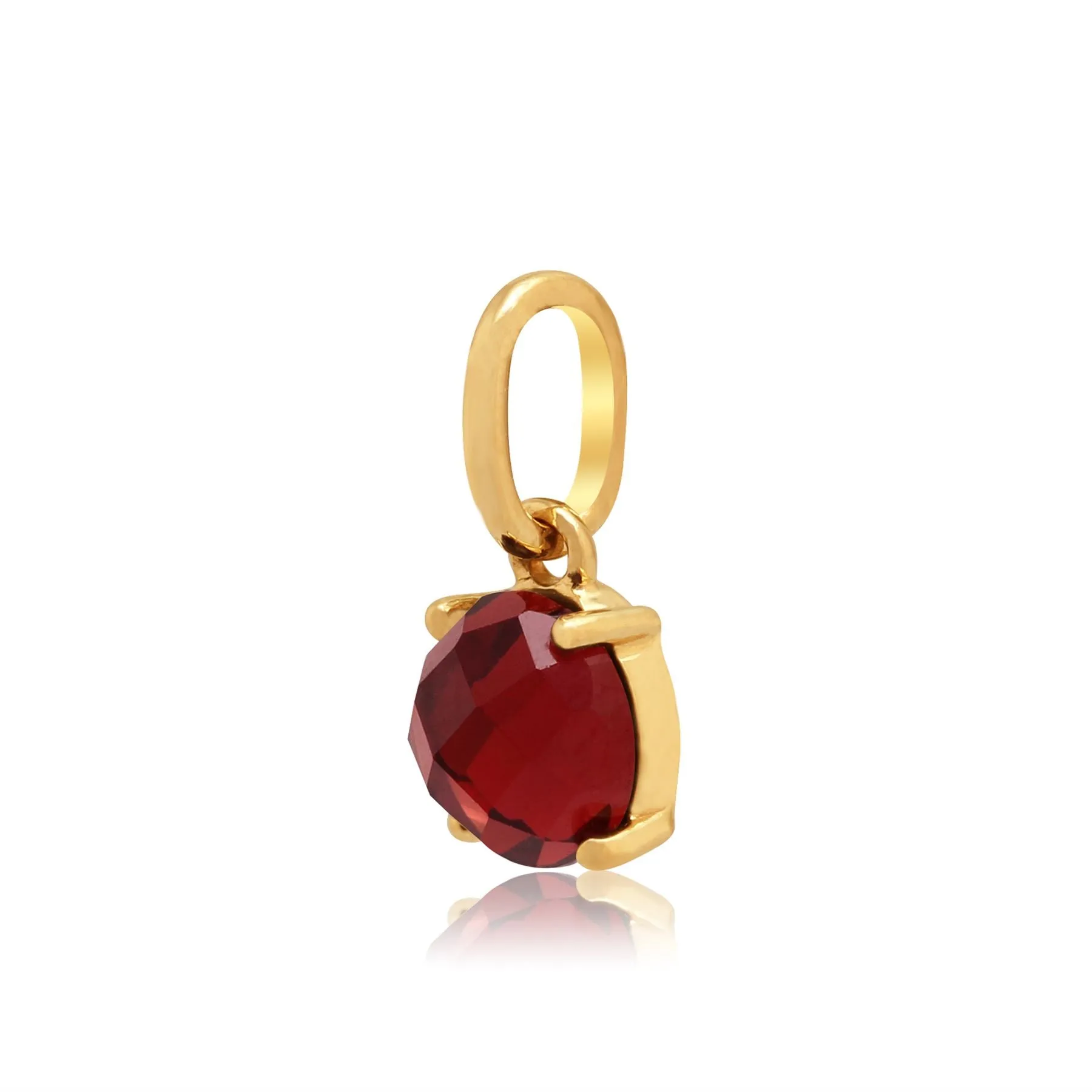 Amour Damier 9ct Gelbgold 1.60ct Klaue Satz Damebrett Granat Anhänger auf 45cm Kette von Gemondo