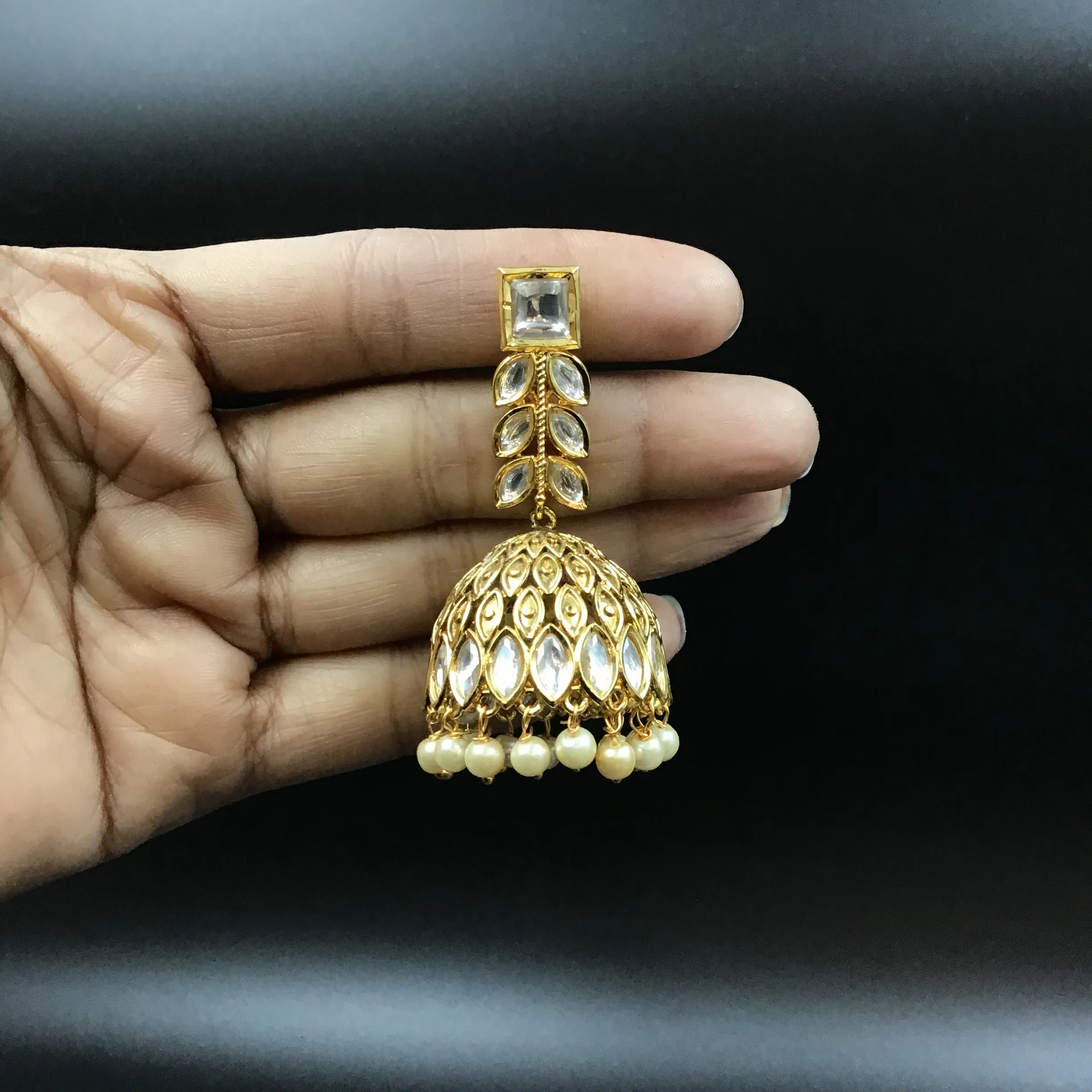Antique Gold Finish Designer Bridal Kundan Choker Set 6494-1225