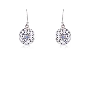 Aruna Rainbow Moonstone Earrings, Sterling Silver