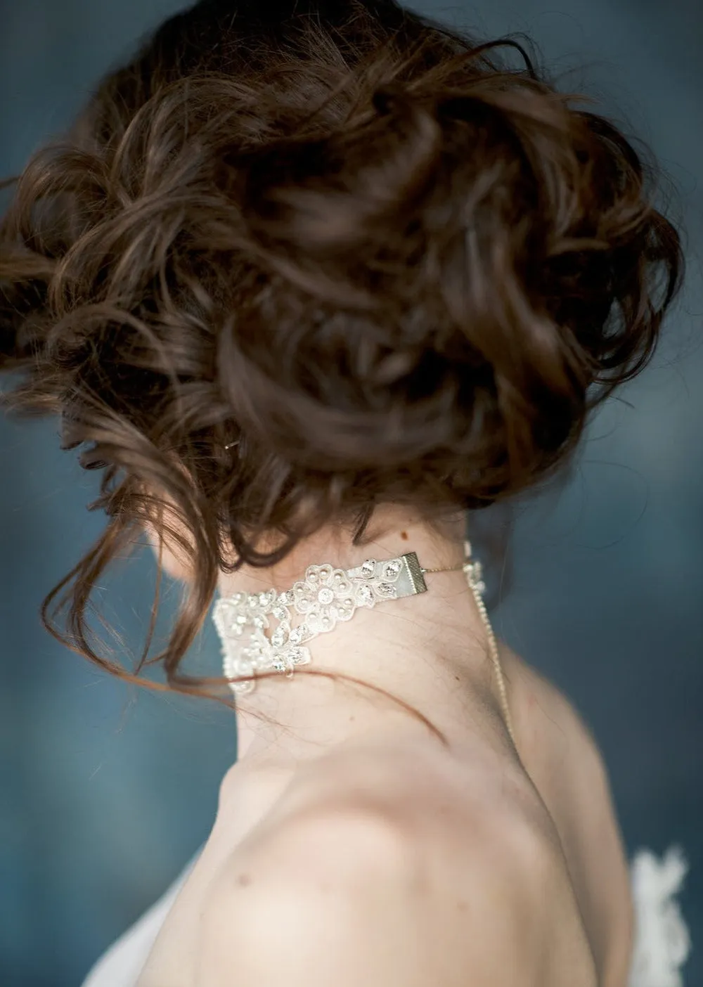 BELLA Crystal Lace Bridal Choker