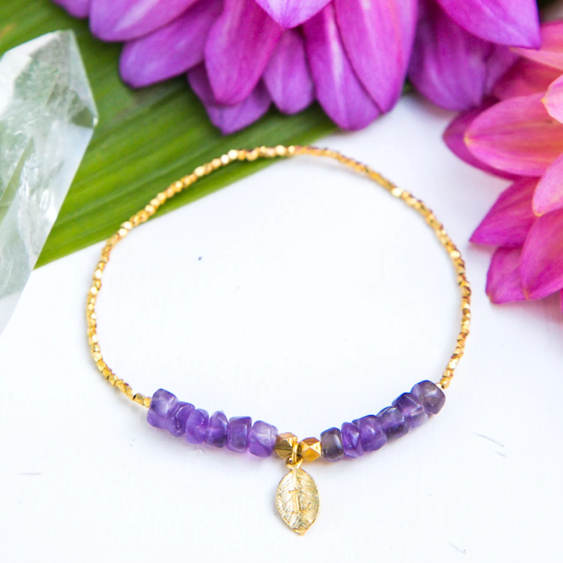 Birthstone Initial Bracelet