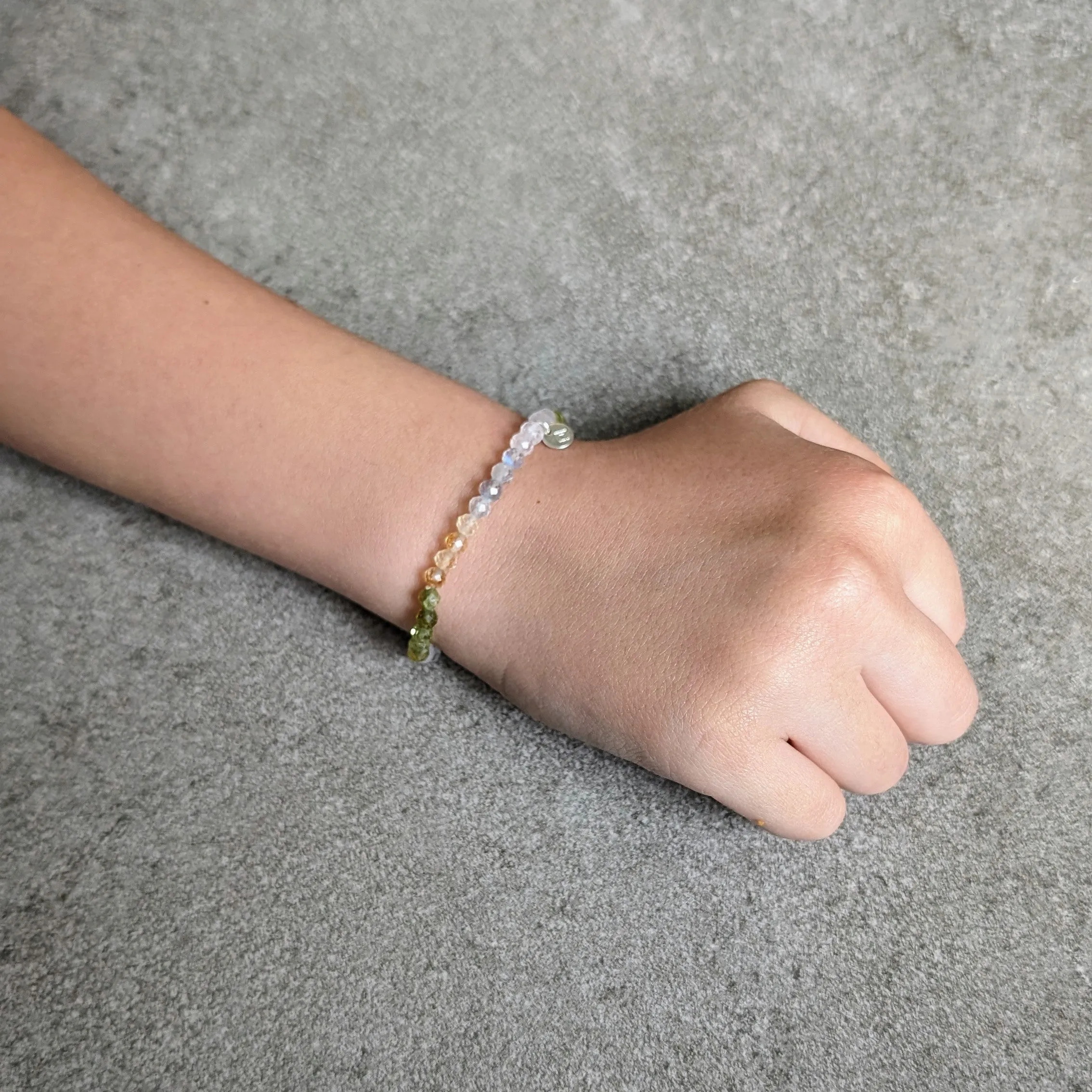 Children's Celebrate Friendship Bracelet, Golden Hues - 4mm Faceted