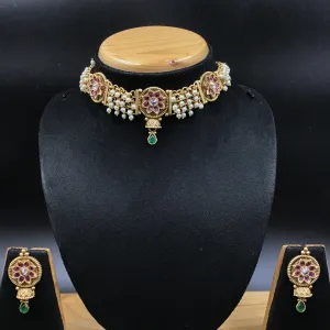 Choker Polki Necklace Set 4882-21