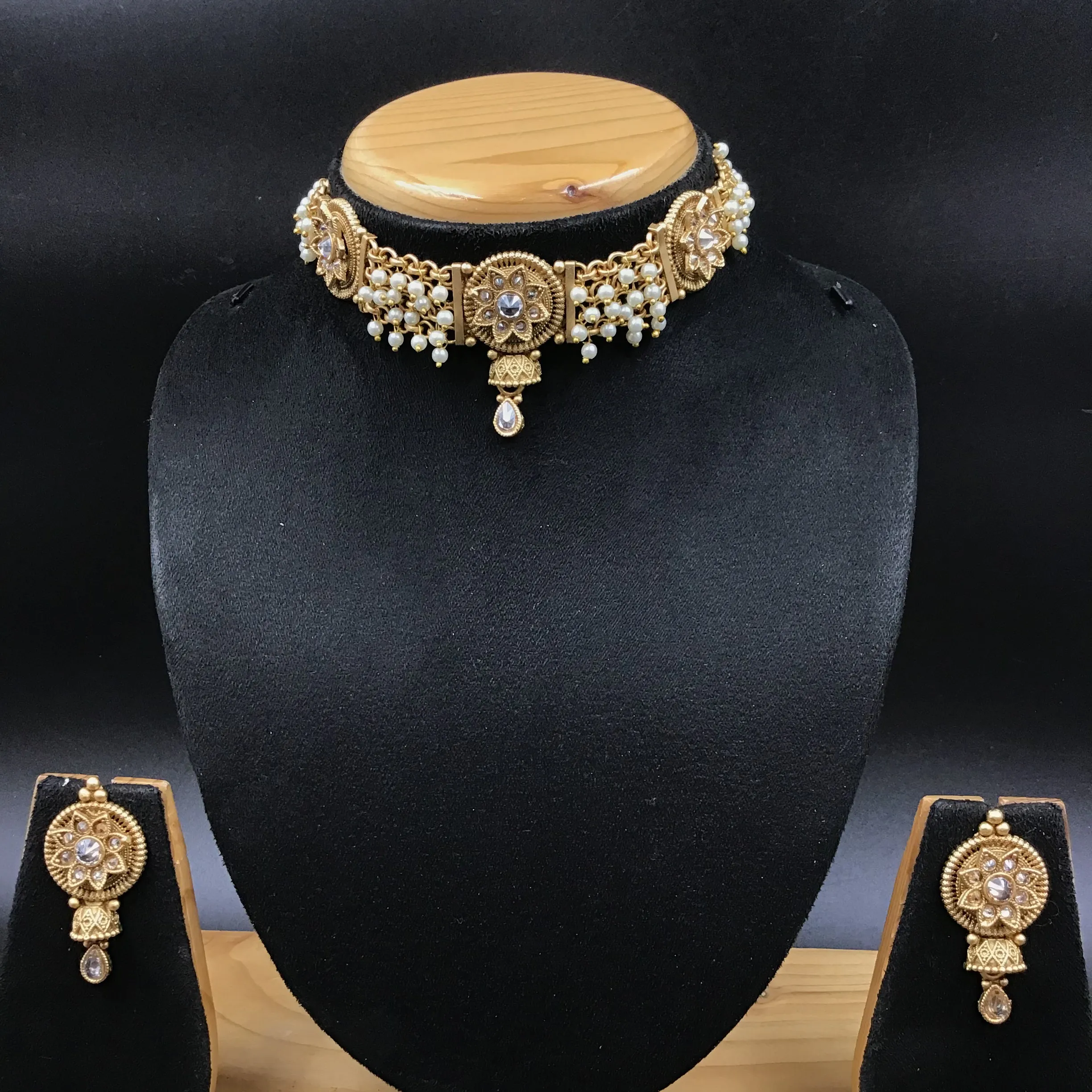 Choker Polki Necklace Set 4882-21