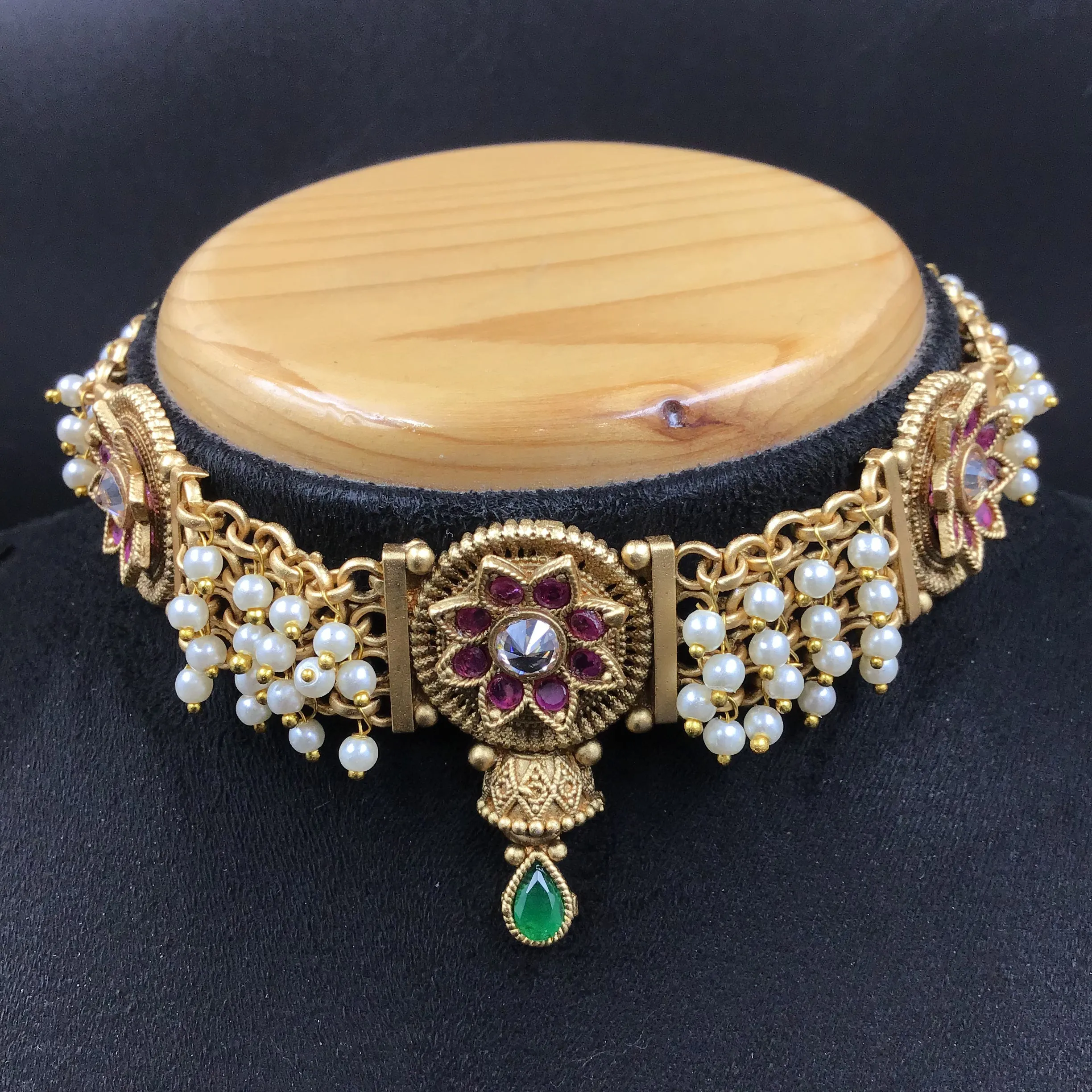 Choker Polki Necklace Set 4882-21