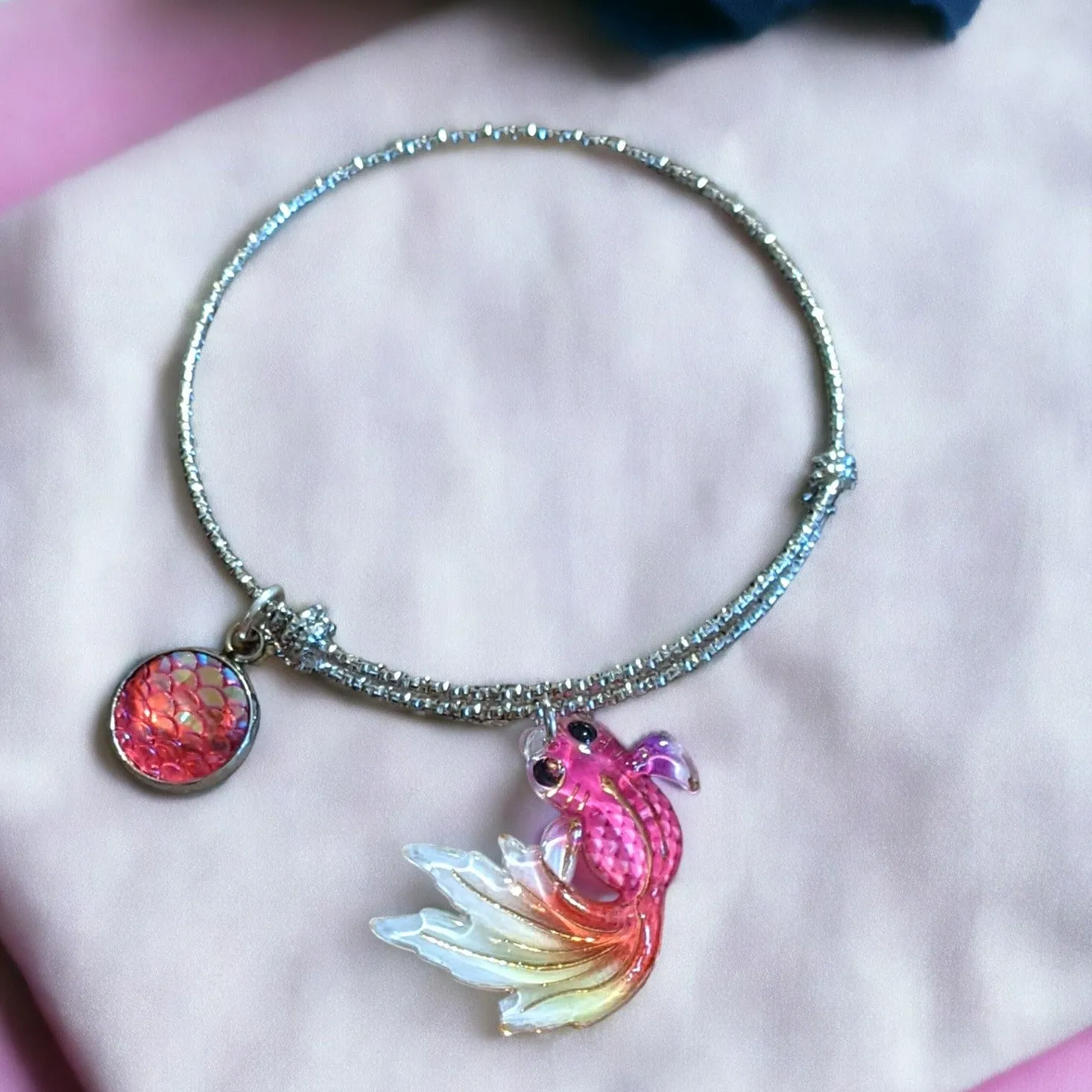 Colorful Koi Fish Bangle Bracelet