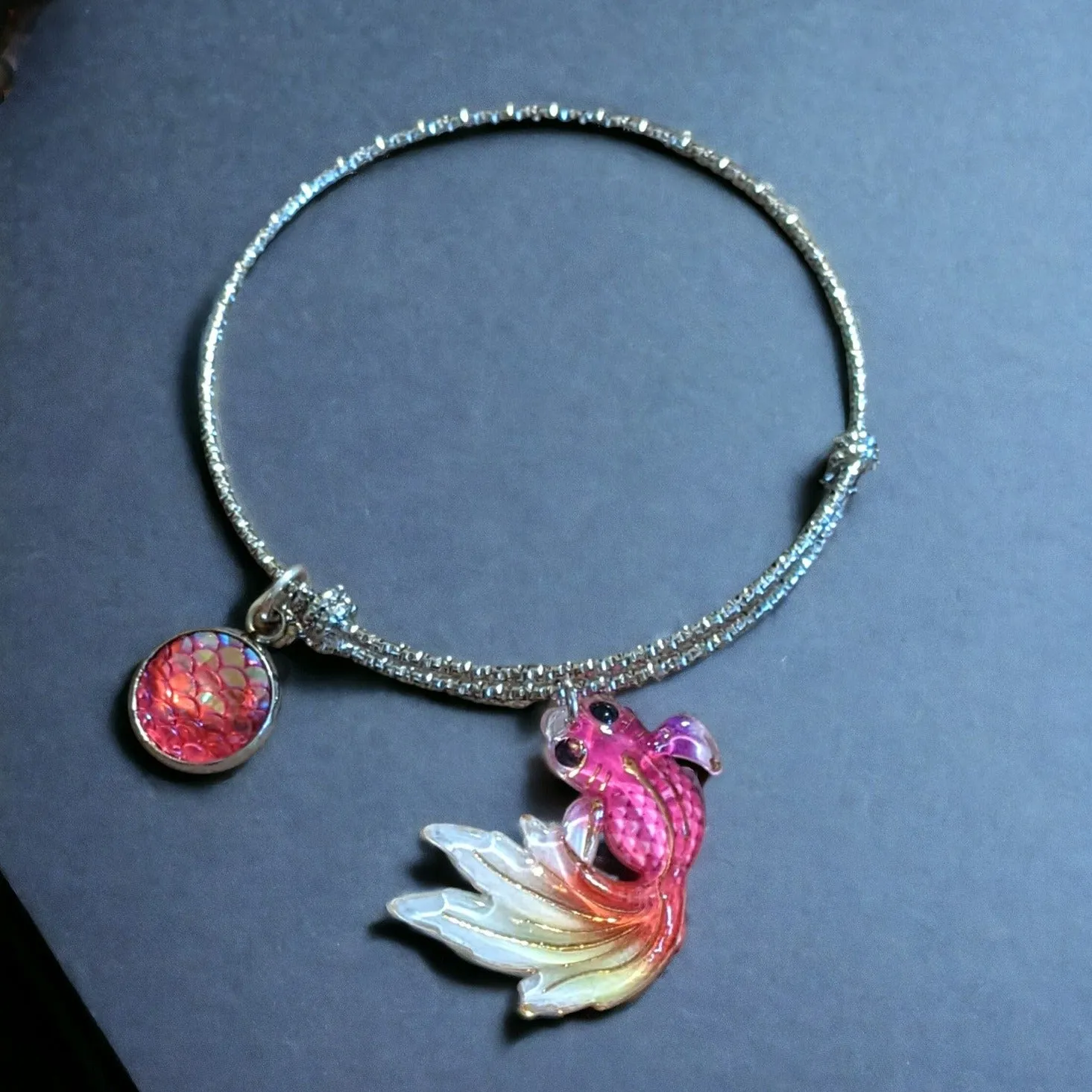 Colorful Koi Fish Bangle Bracelet
