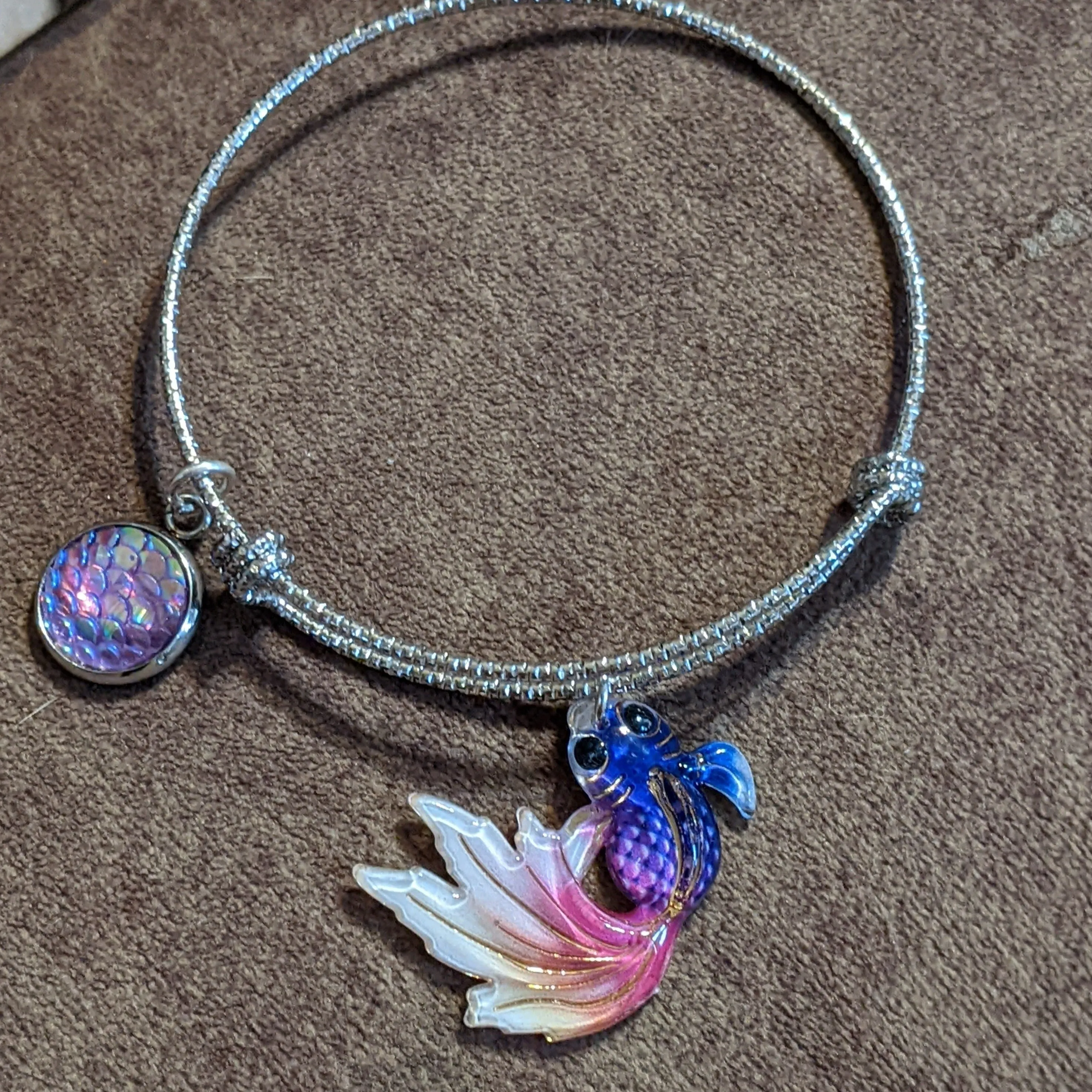 Colorful Koi Fish Bangle Bracelet