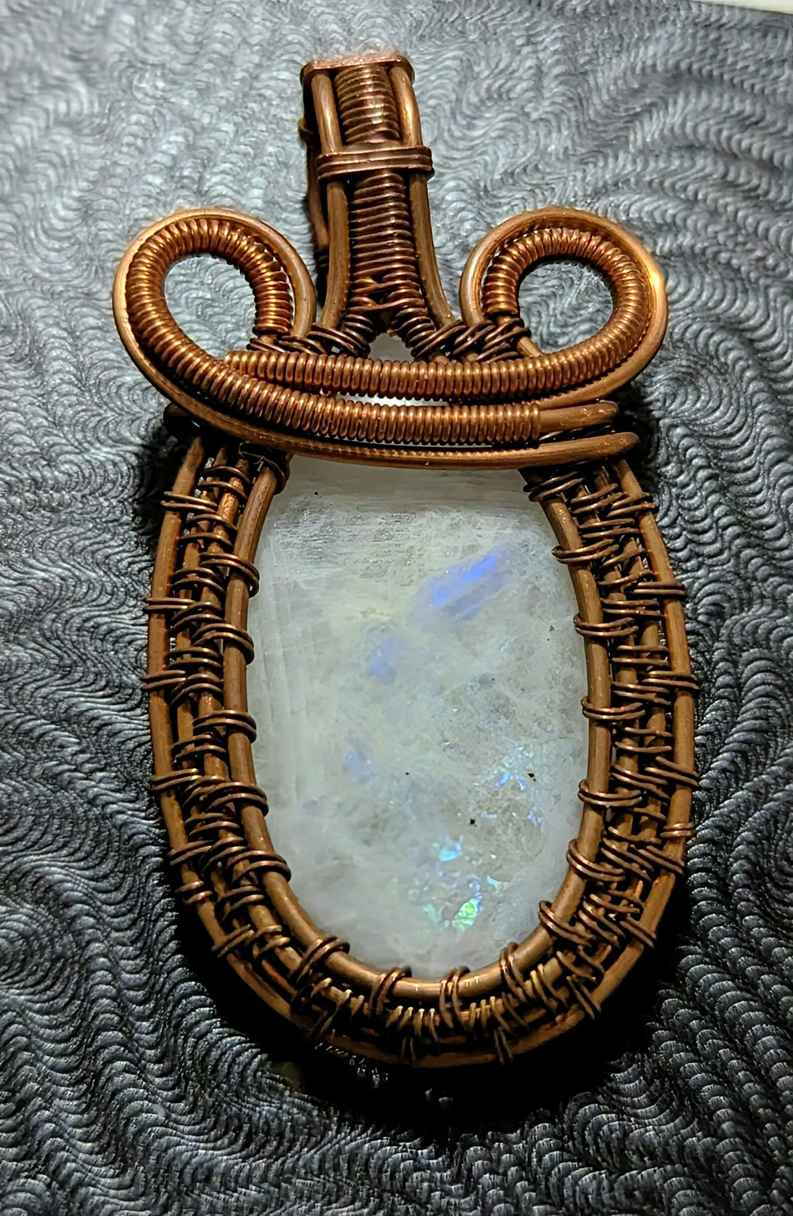 Copper Wrapped, Moonstone, Pendant