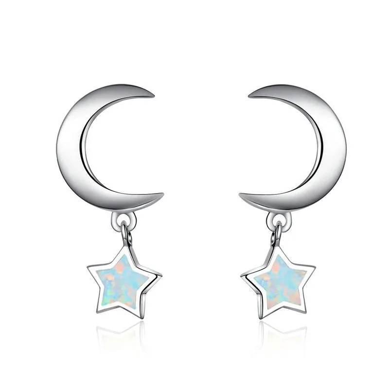 Dazzling Mystical Unicorn Moonstone Stud Earrings