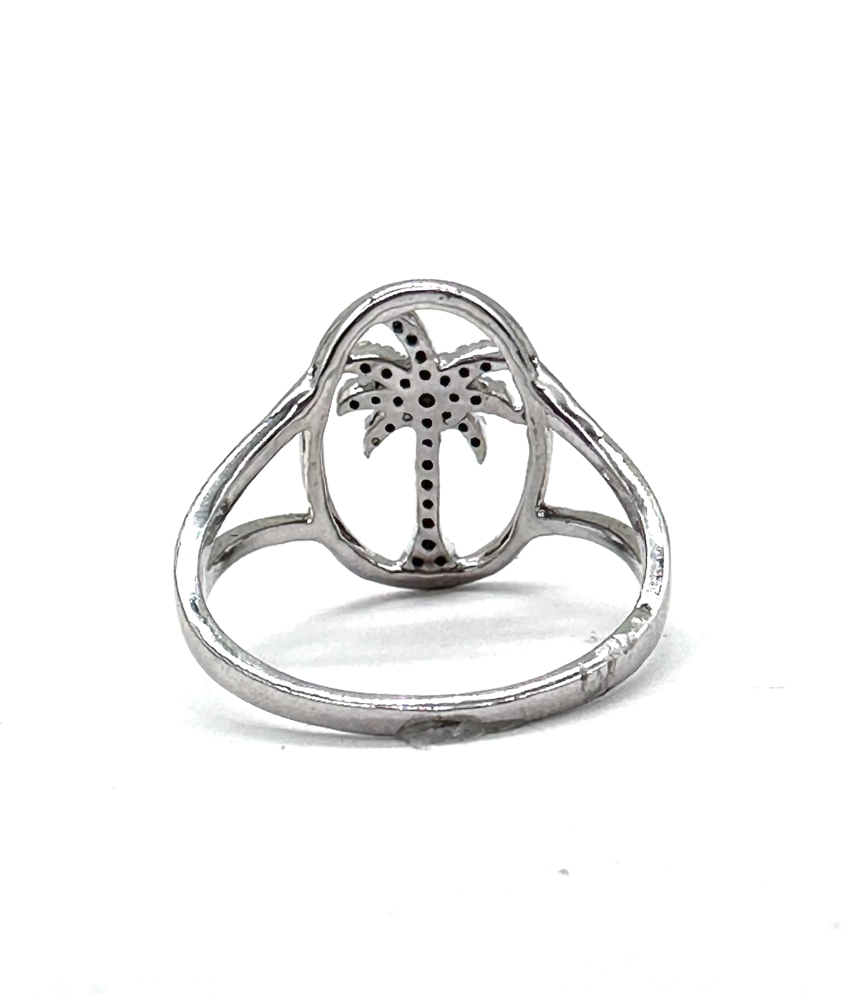 Diamond Palm Tree Ring