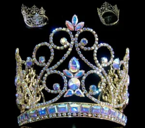 Dominique Aurora Borealis Gold Tiara