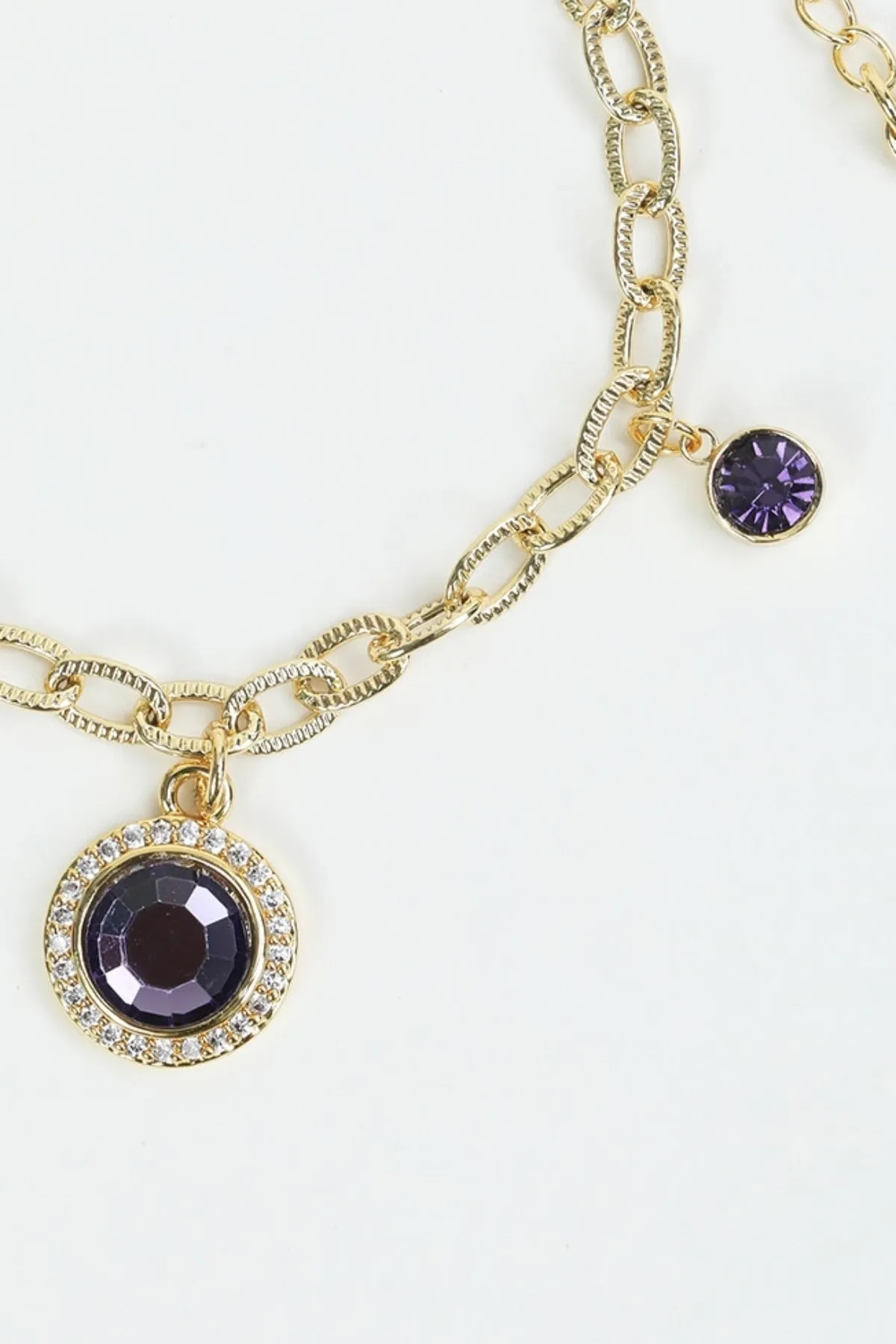 February Birthstone Charm Bracelet