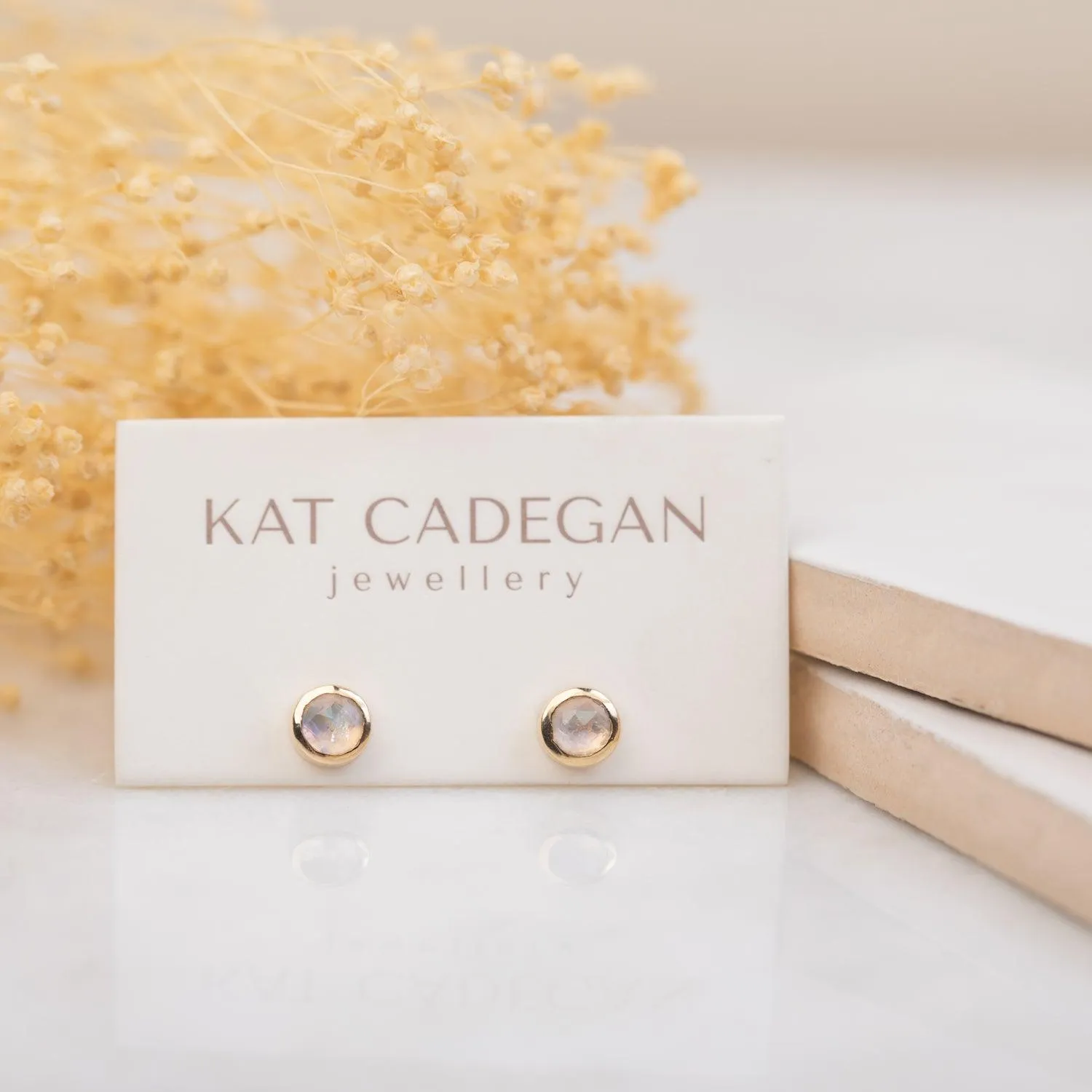 Gemstones 14k Gold Studs