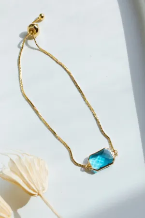 Gold/Blue Stone Bracelet