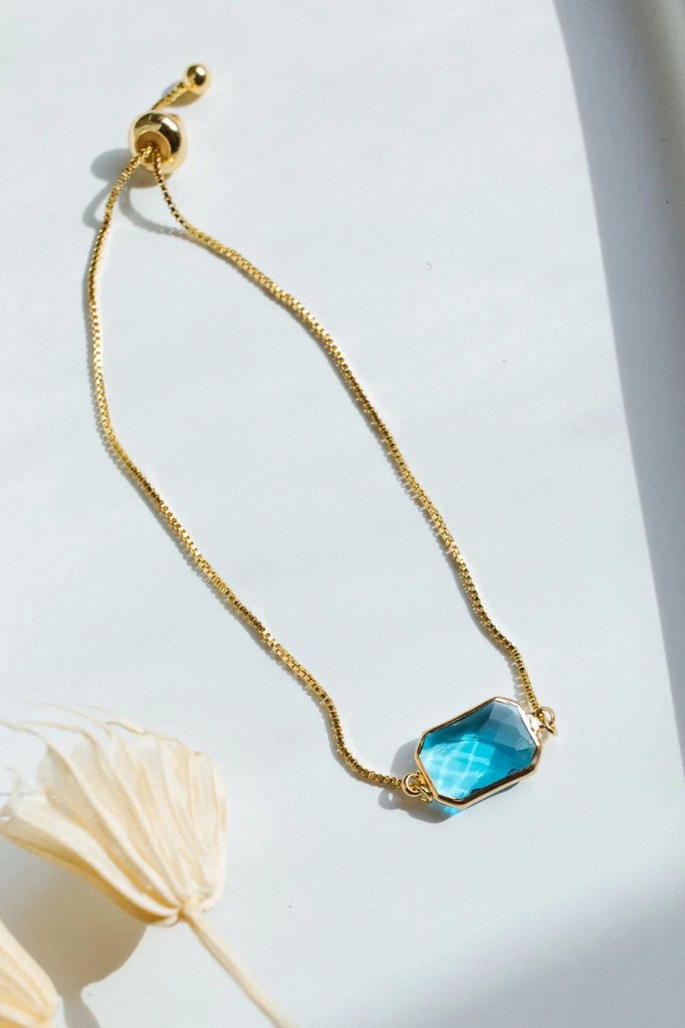 Gold/Blue Stone Bracelet