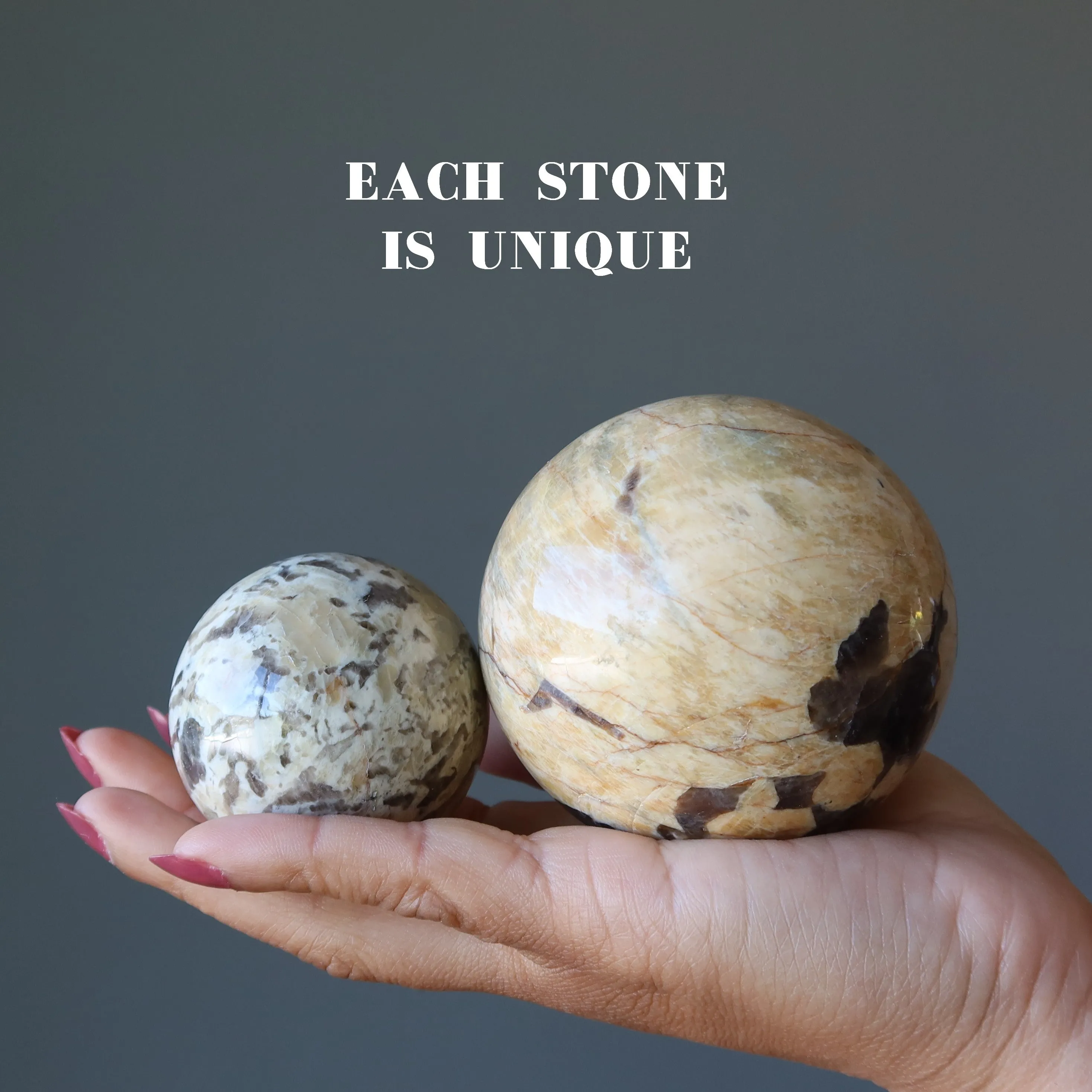 Golden Zebra Moonstone Sphere Crystal Ball