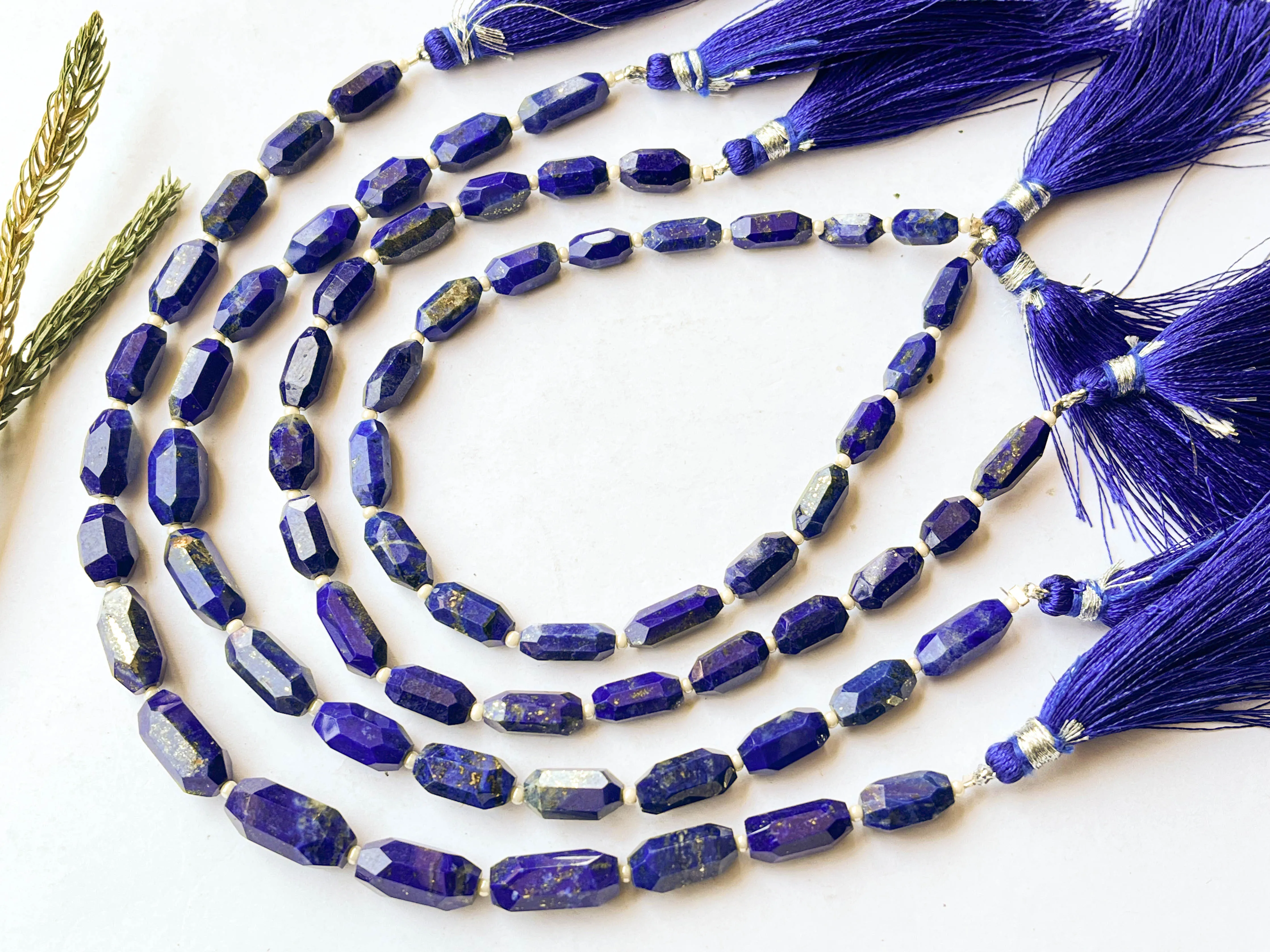 Lapis Lazuli Beads Uneven Faceted Tumble Shape