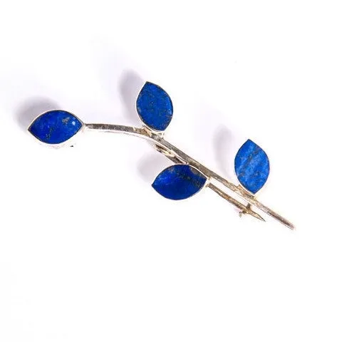 Lapis Lazuli Mainque Brooch | Handmade Jewelry | Crafted in the Andes