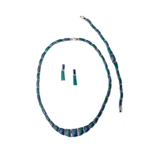 Lapis Lazuli Minowa Necklace Set | Handcrafted Jewelry Set | Inspired by the Andes