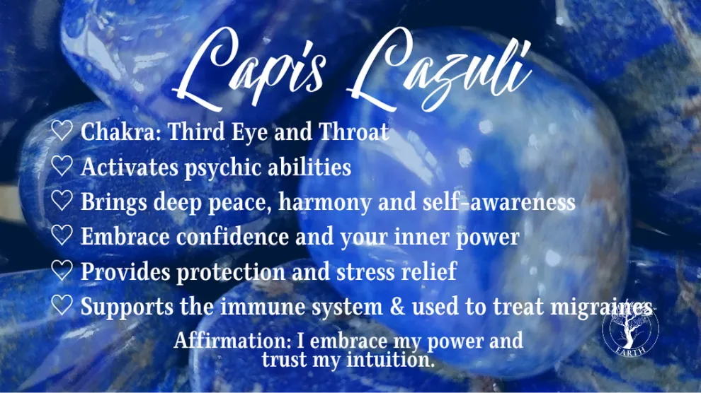 Lapis Lazuli Stretchy Bangle Bracelet for Confidence, Intuition and Power