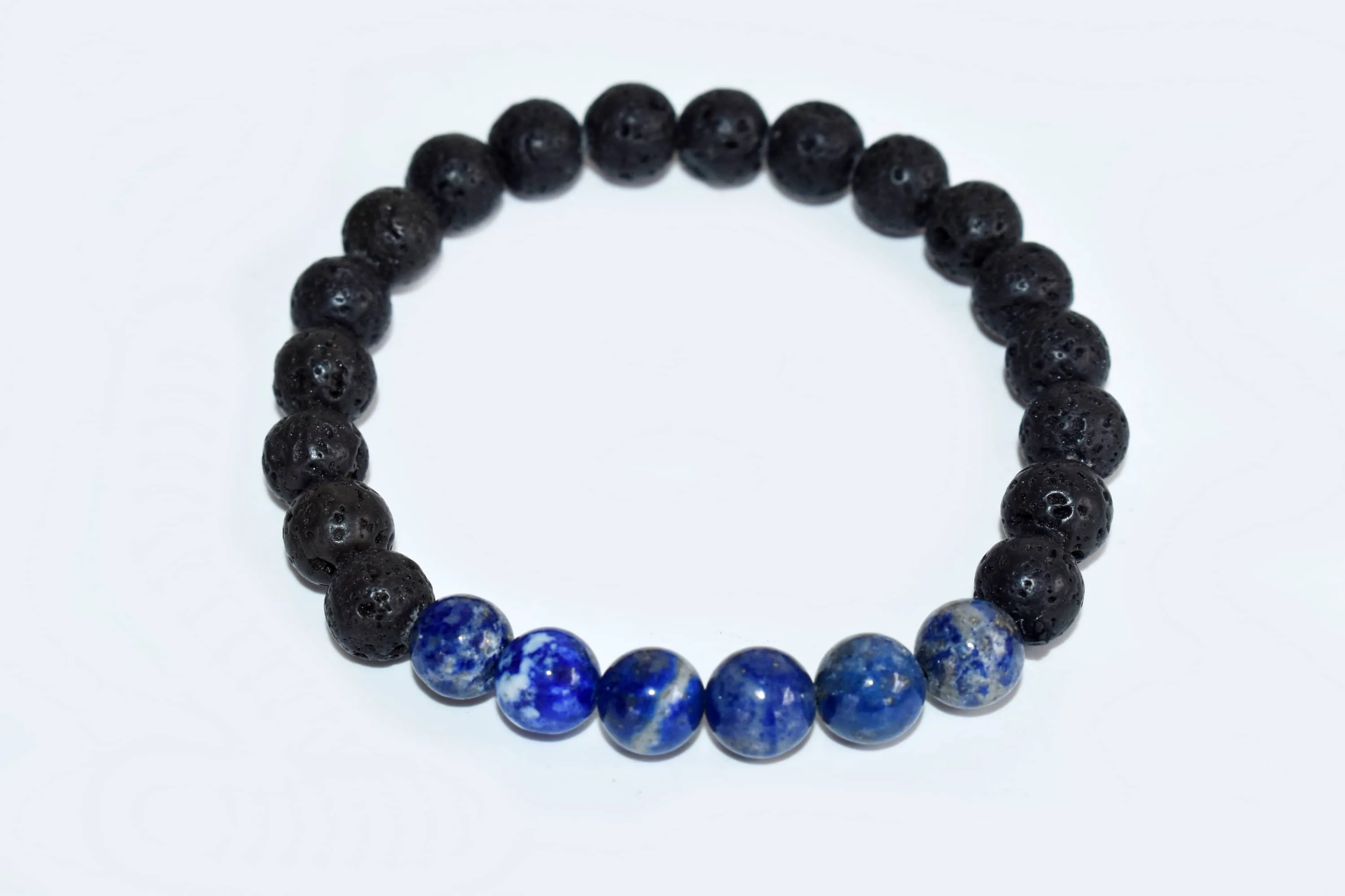 Lava with Lapis Lazuli Diffuser Bracelet
