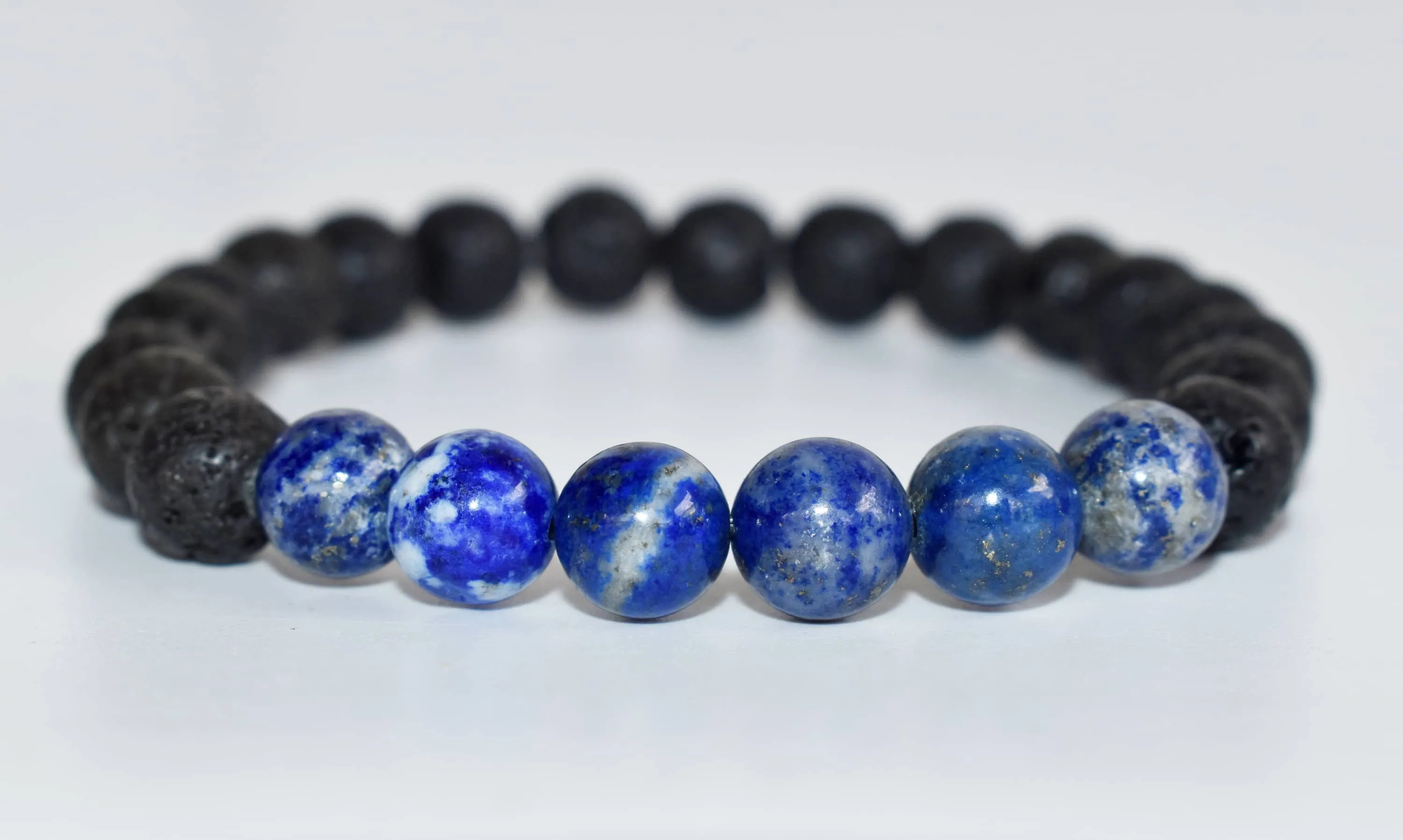 Lava with Lapis Lazuli Diffuser Bracelet