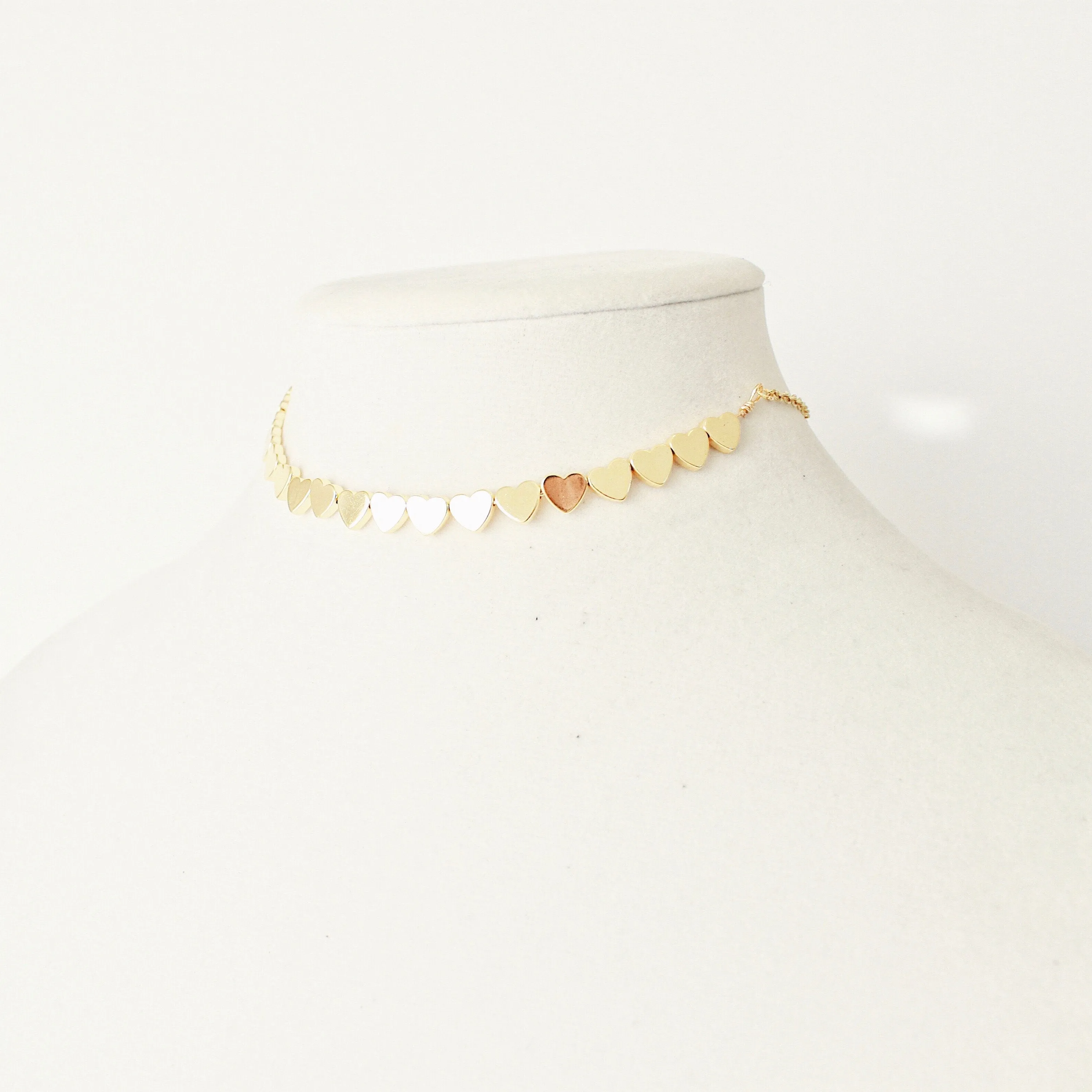 Lilly Heart Choker (Multiple Colors)