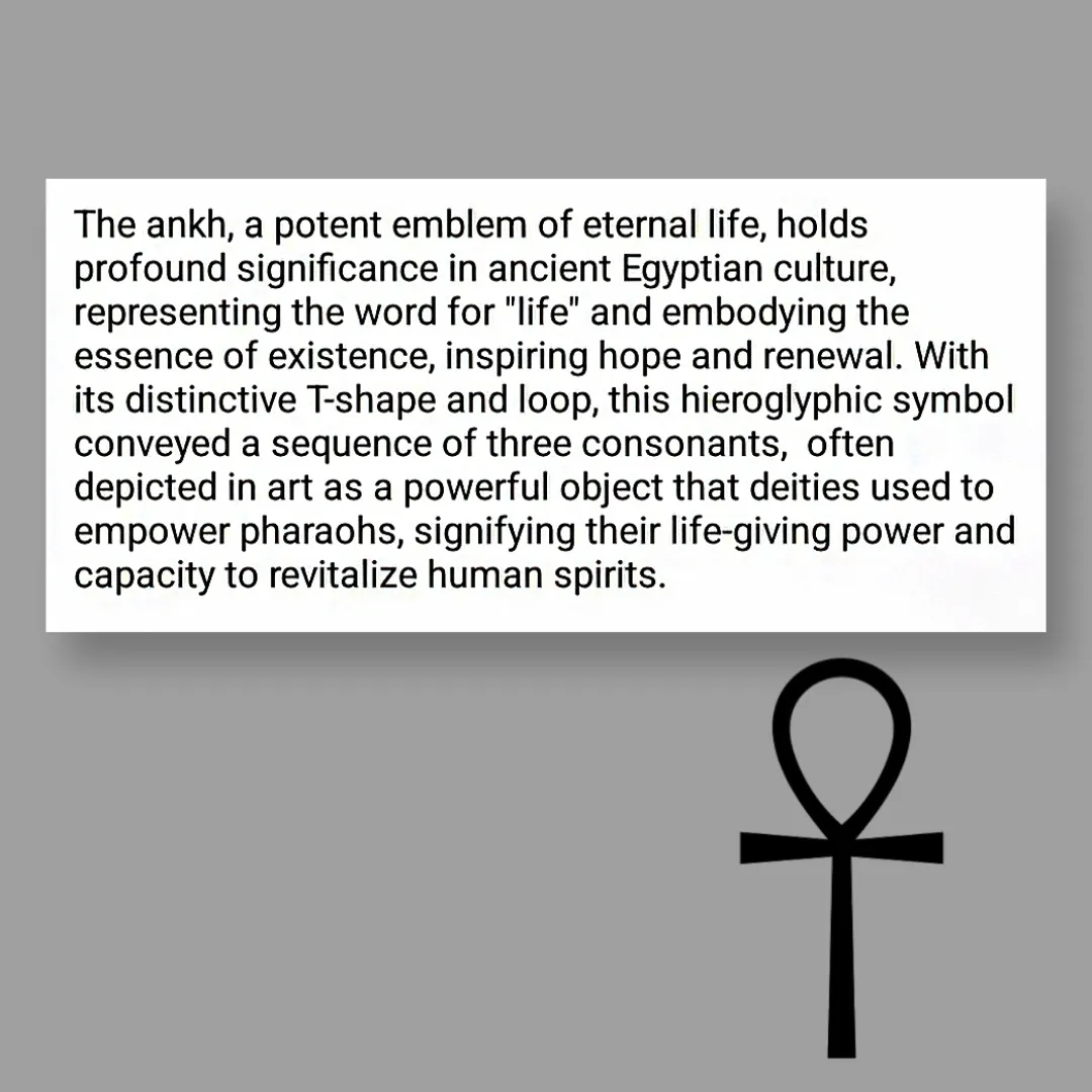 Metal Art - Eye of RA inside Ankh