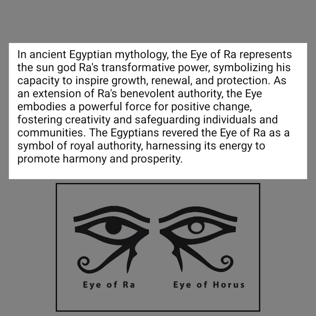 Metal Art - Eye of RA inside Ankh
