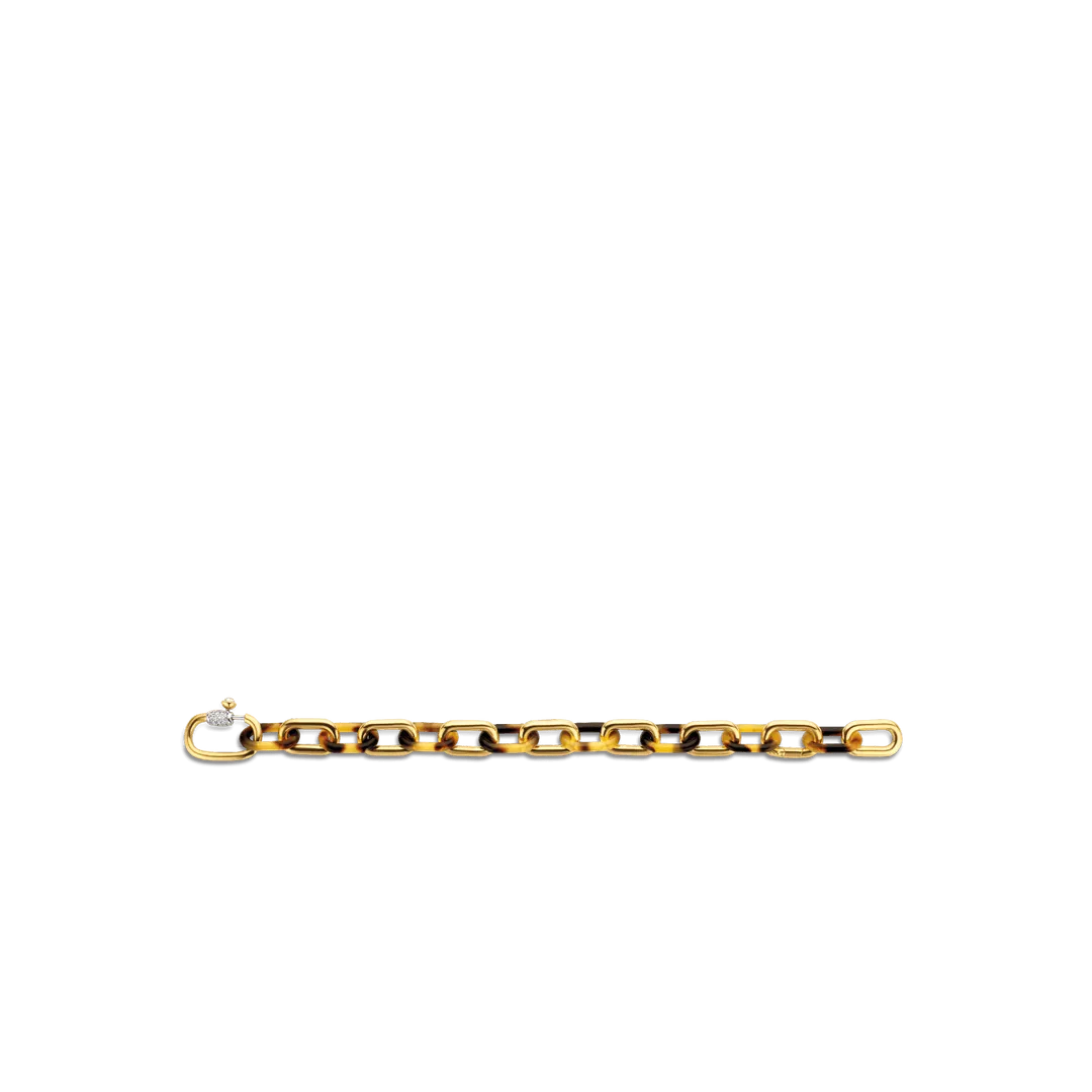 Milano Leopard Print Link Bracelet - Gold - 2947TU