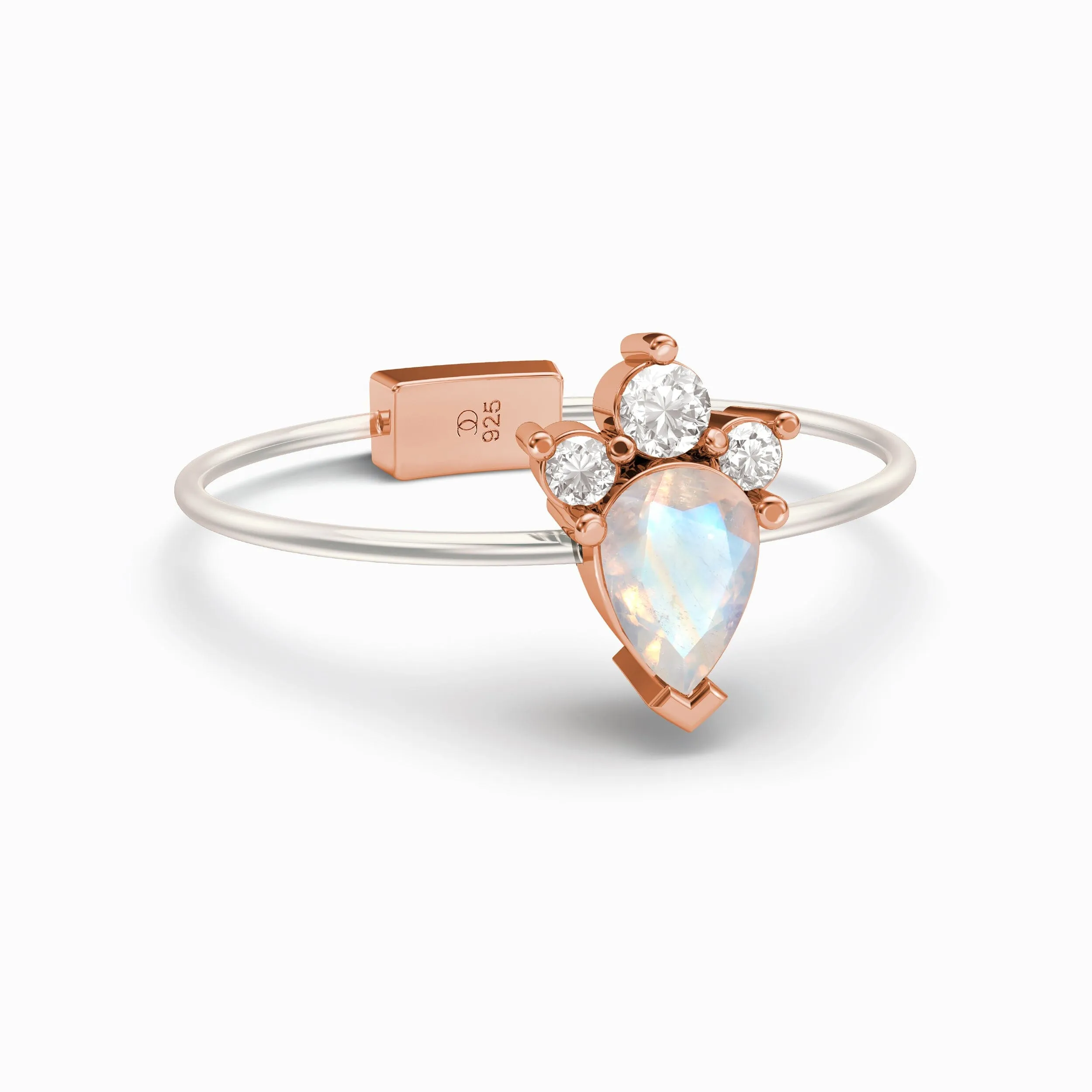 Moonstone Floating Ring - Lola