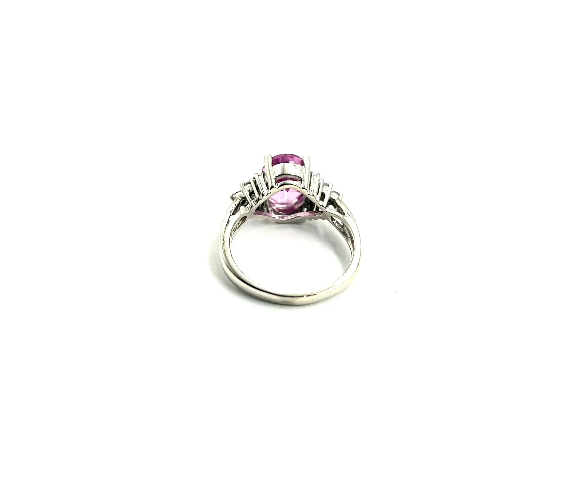 Oval Pink and Diamond Ring