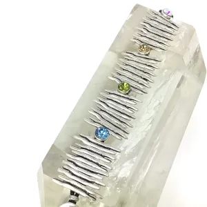 Peridot, Blue Topaz, Citrine, & Aurora Borealis Bracelet