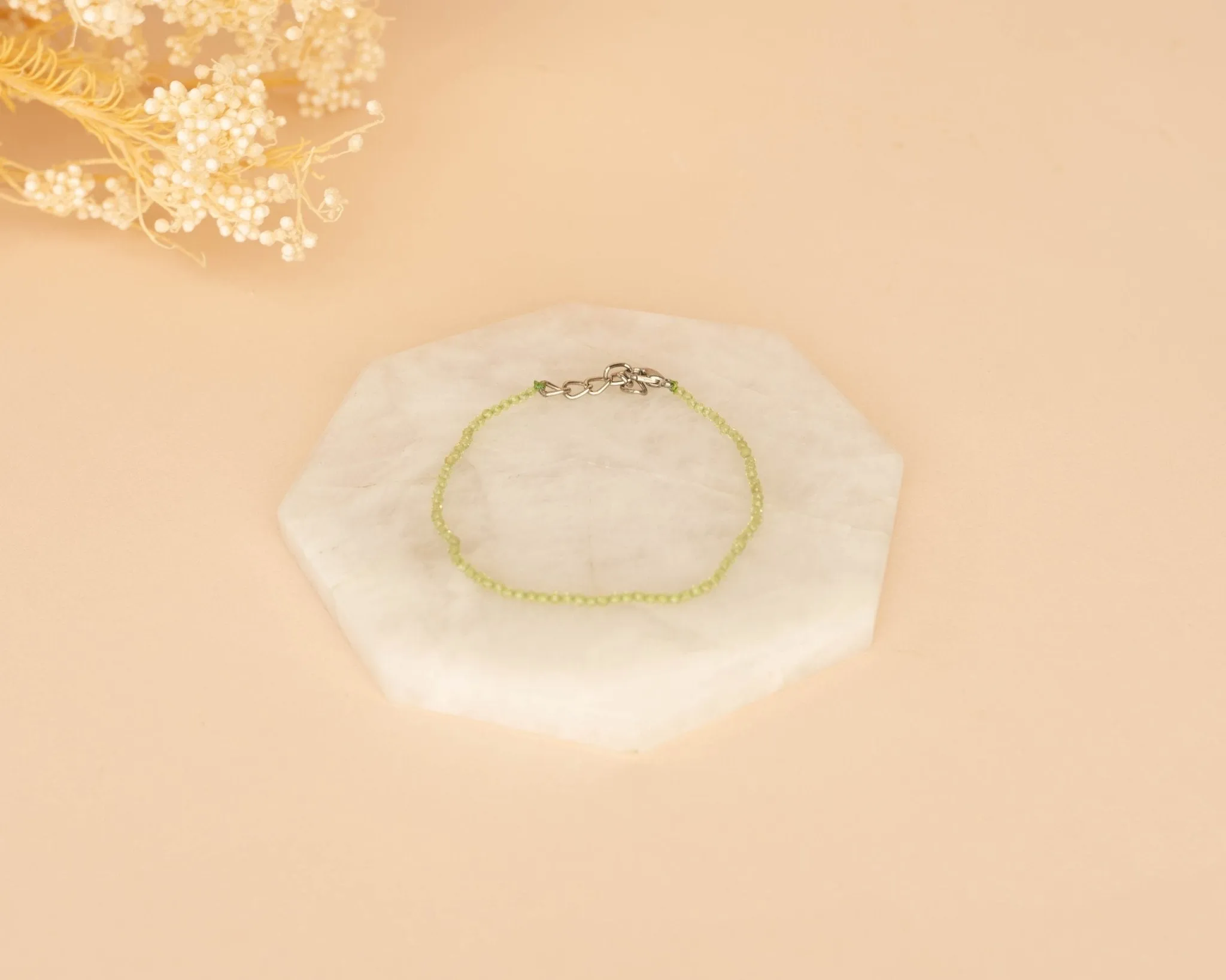 Peridot Faceted Bracelet