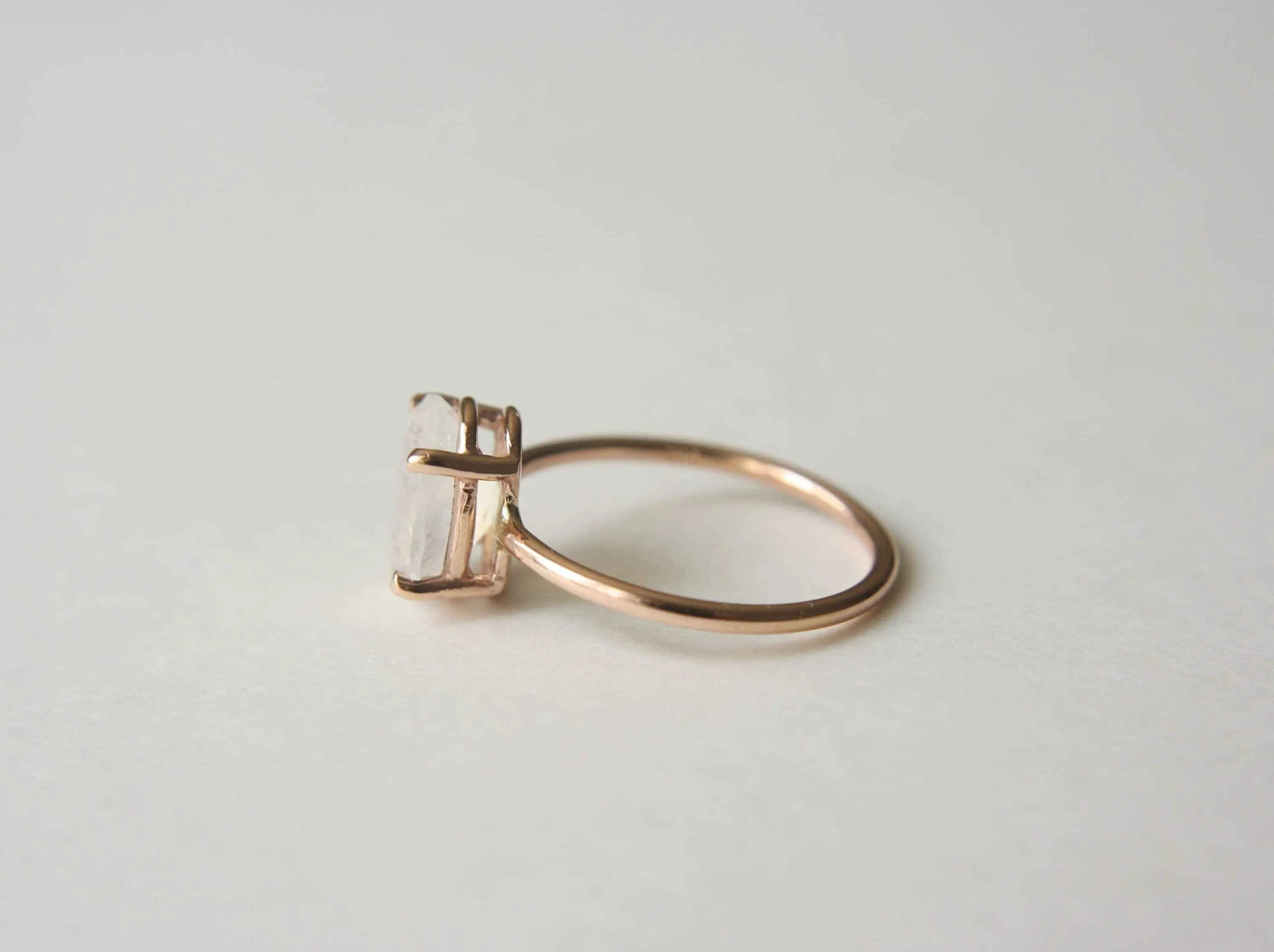 Rainbow Moonstone Ring