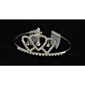 Rhinestone Costume Tiara with Dangles