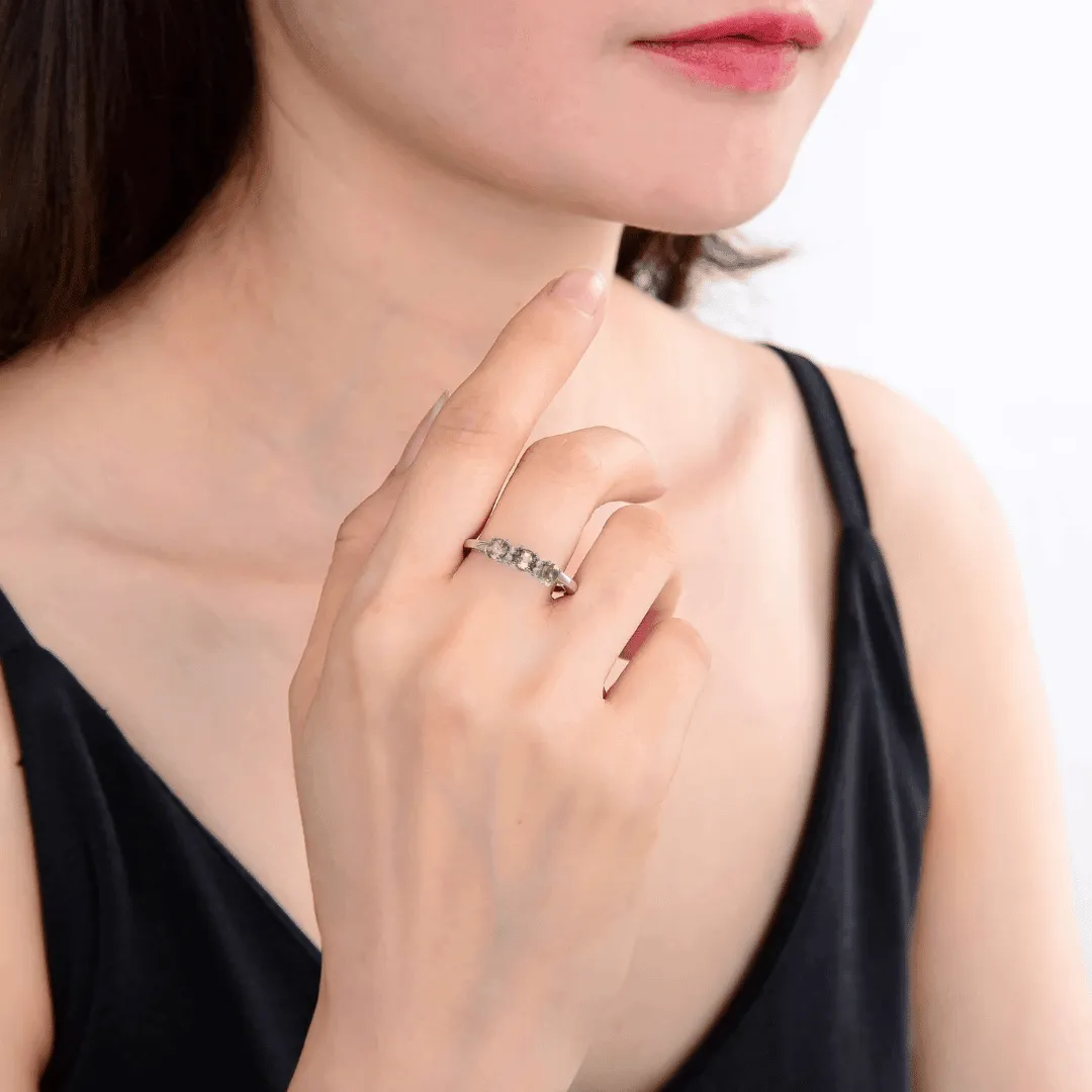 Three Stone Peridot Ring