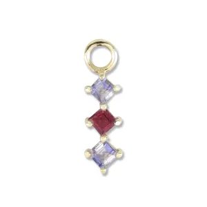 Trio Mixed Gold Charm