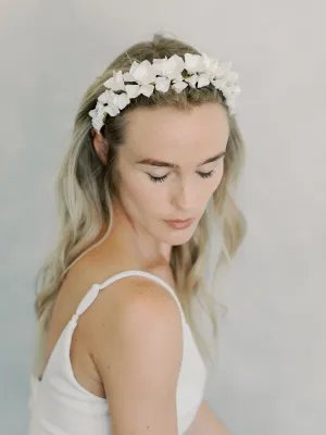 Wedding floral headband with clay flowers - style 22011